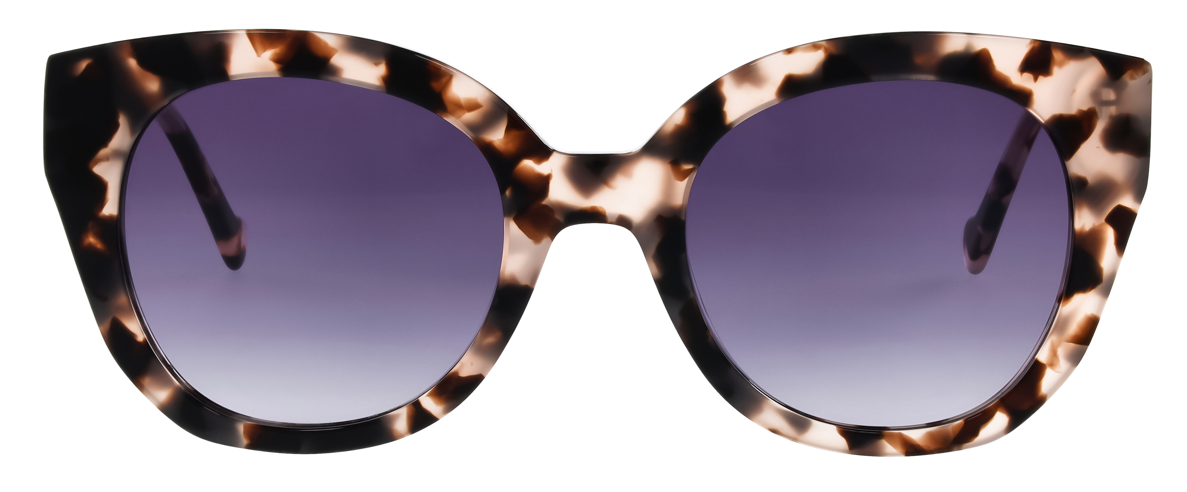 Das Bild zeigt die Sonnenbrille 72891 von der Marke Abele Optik in Braun/Rosa transparent gefleckt.