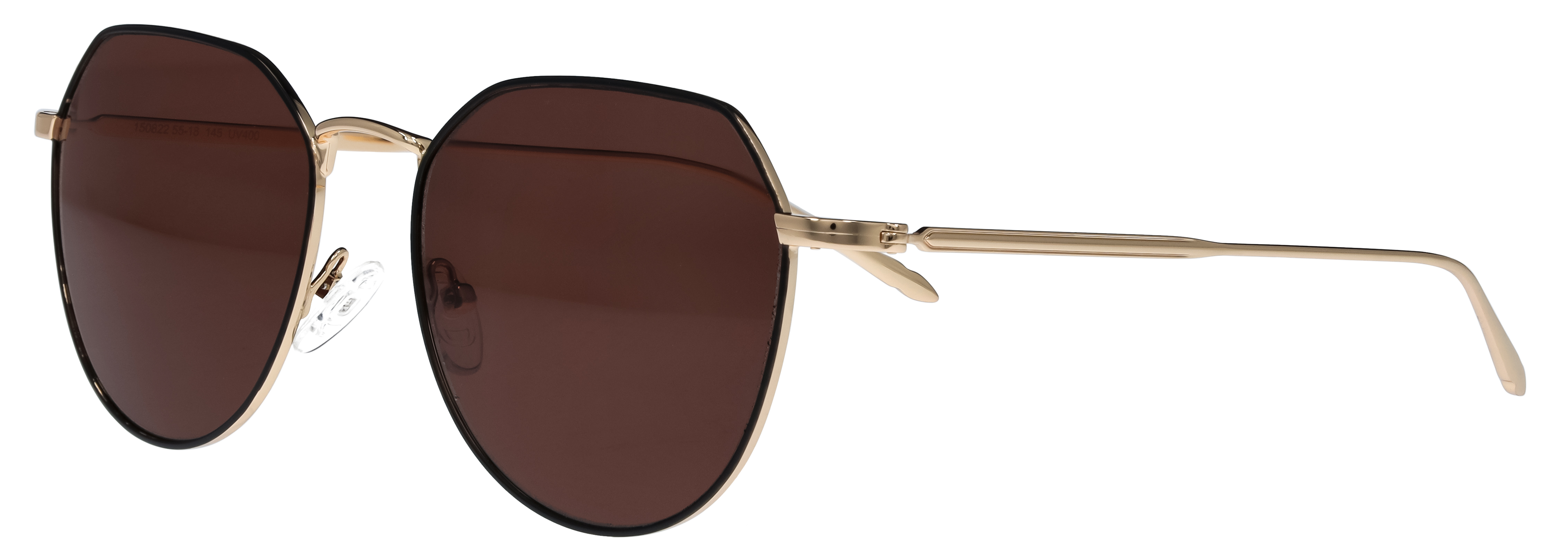 Das Bild zeigt die Sonnenbrille 150822 von der Marke Abele Optik in Gold/Schwarz.